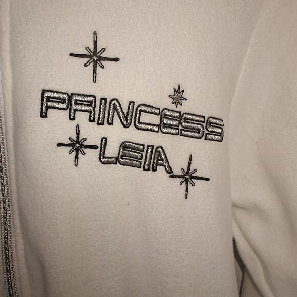 Star Wars Princess Leia Hooded Non Footed Pajamas One Piece XS Costume Zip Suit - Picture 6 of 14